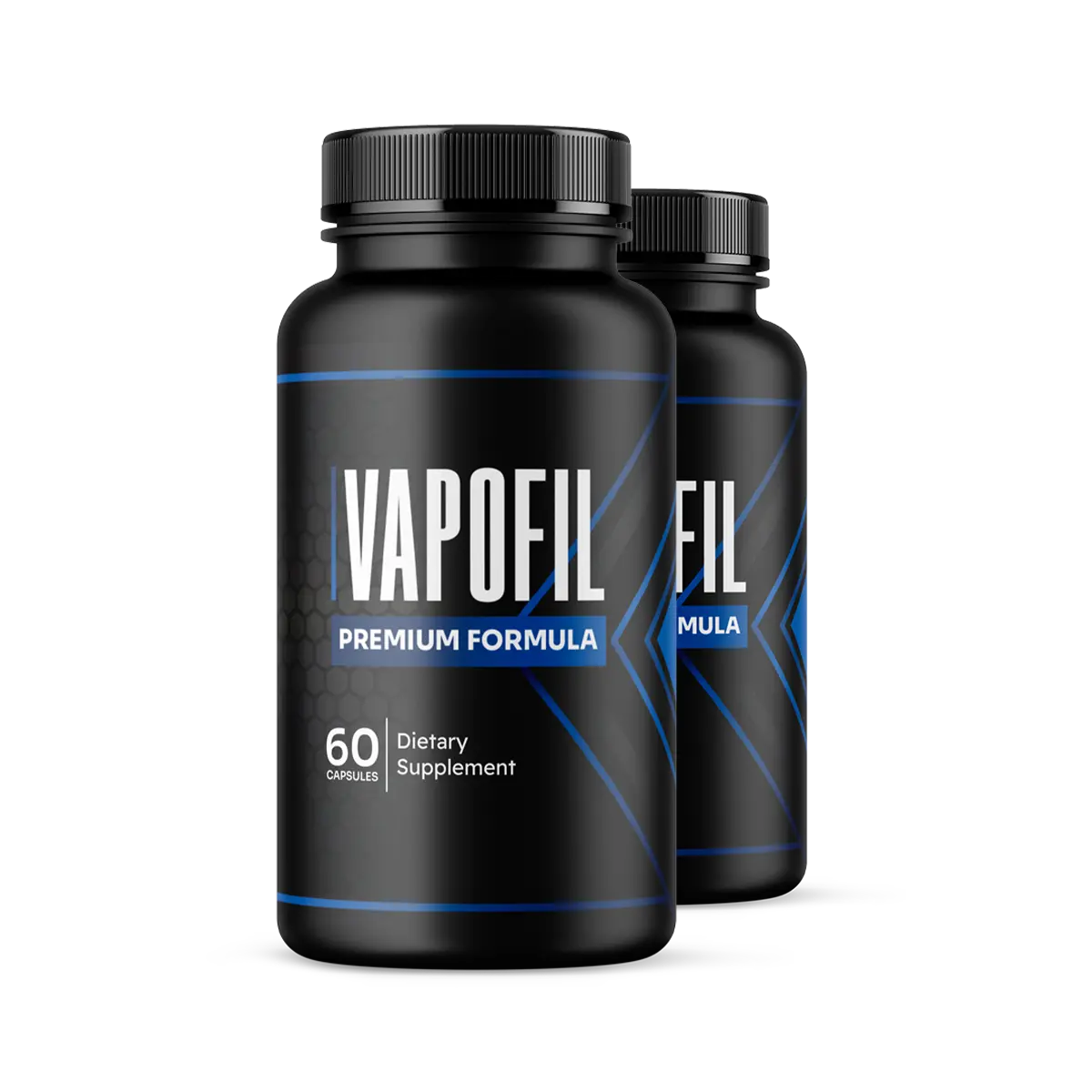 VapoFil supplement bottle showing premium formula label